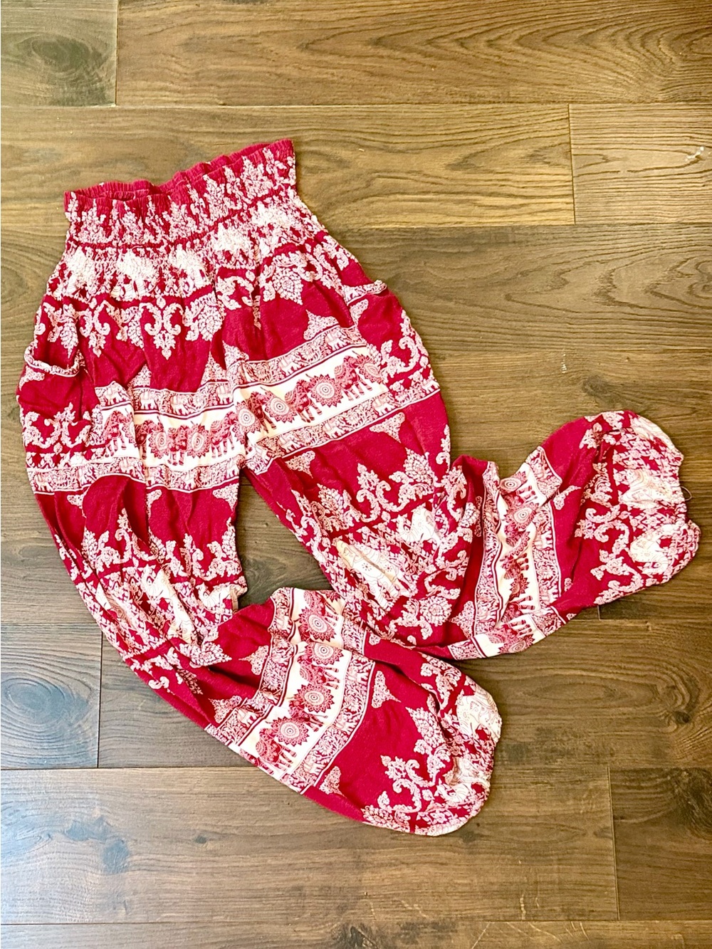 Elephant Print Thai Pants Sz S/M
